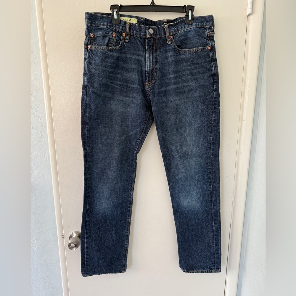 GAP Men's Dark Blue Slim Jeans
